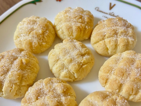 【簡単！】メロンパン風クッキー(卵・バターなし)